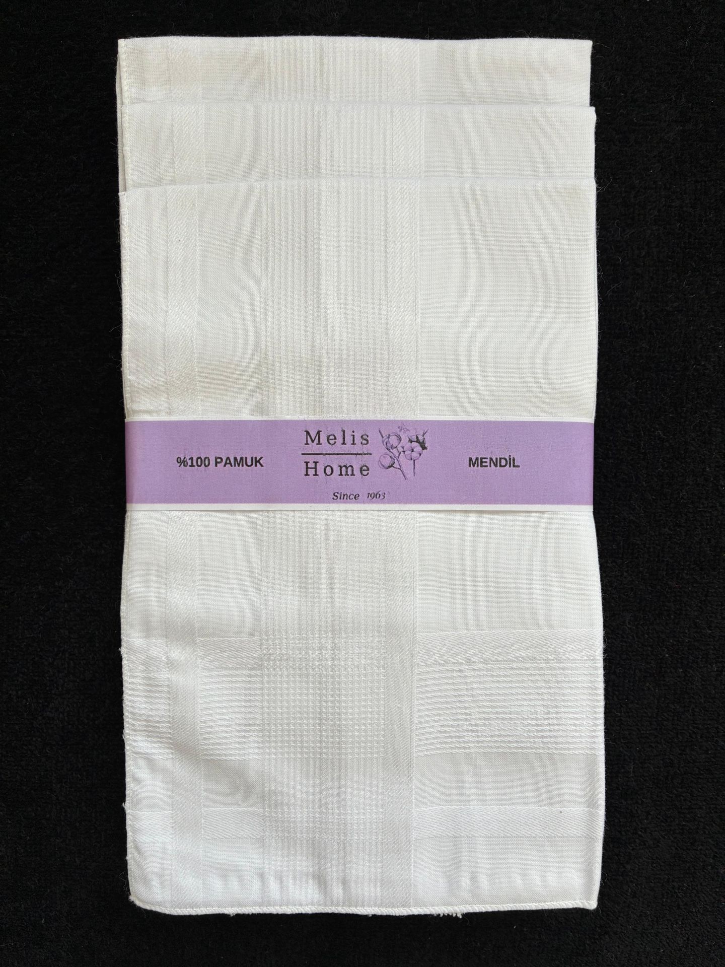 Beyaz Mendil, 12 Adet, %100 Pamuk, 46x46 cm.