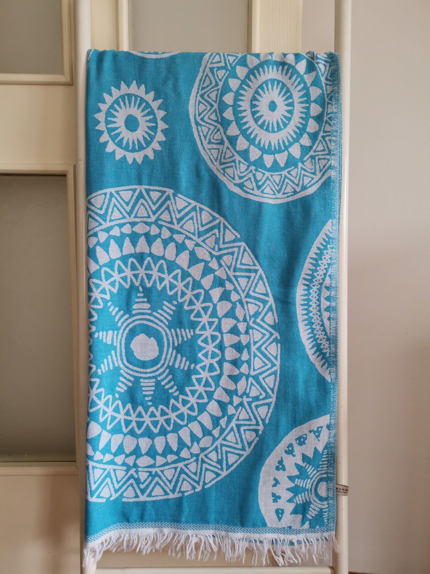 Peştemal, 90x180, Banyo Havlusu, Plaj Havlusu, Çift Katlı, Galaksi Turkuaz