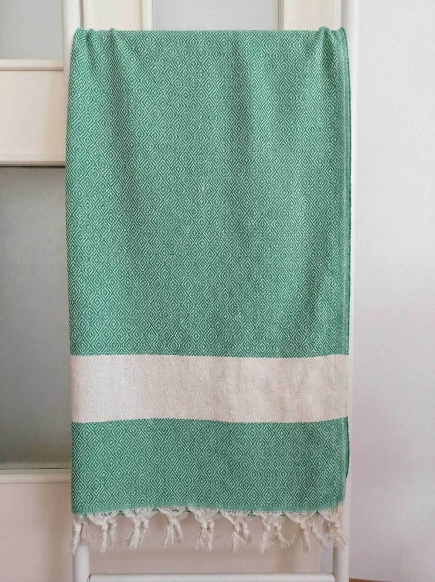 Peştemal, 100x180, Elmas Benetton Yeşili, Banyo Havlusu, Plaj Havlusu/