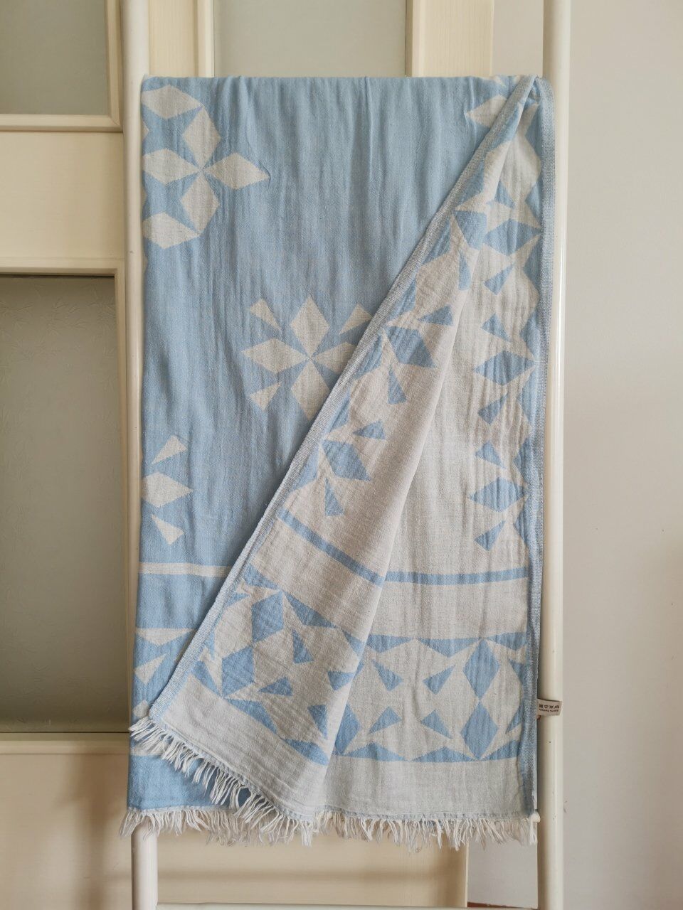 Peştemal, 100x180, Banyo Havlusu, Plaj Havlusu, Çift Katlı Buz Mavisi