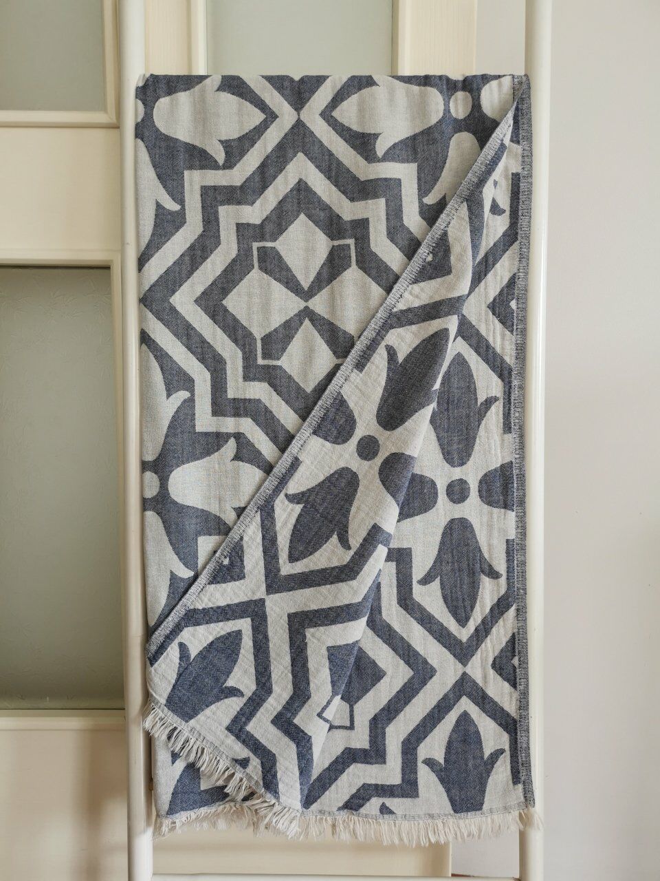 Peştemal, 100x180, Banyo Havlusu, Plaj Havlusu, Çift Katlı, Lalezar Mavi/