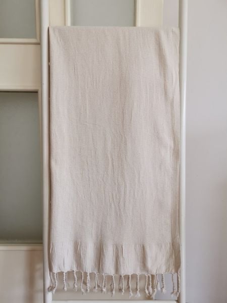 Peştemal, 90x180, Banyo Havlusu, Çift Yüz Petek Naturel