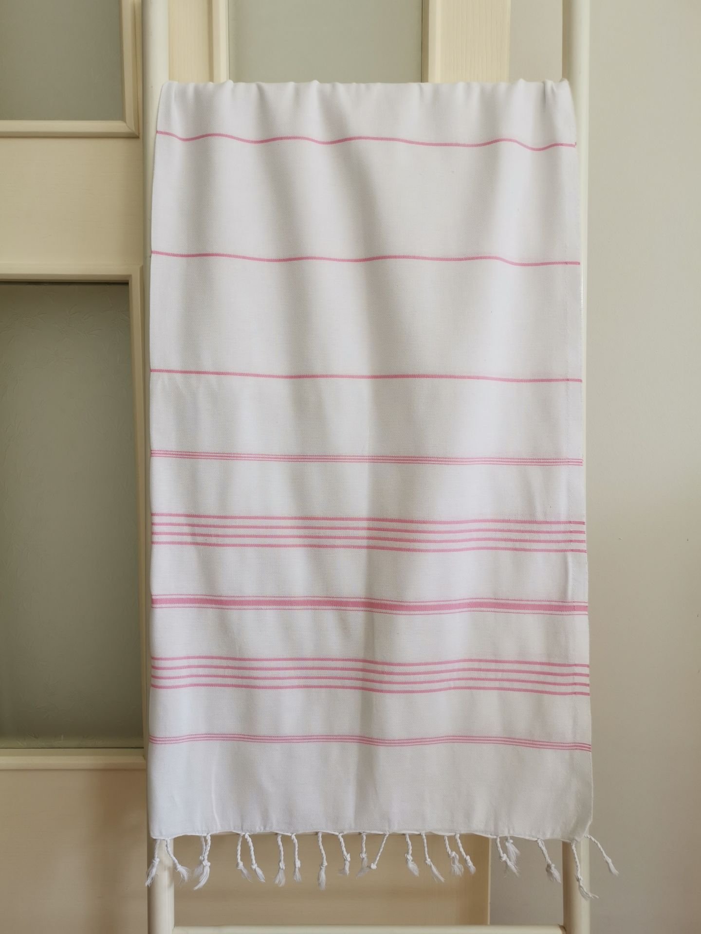 Peştemal, 100x180, Plaj Havlusu, %100 Pamuk, Sultan Renkleri Pembe Çizgili