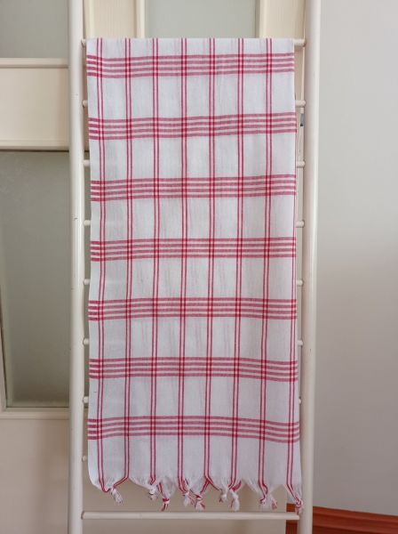 Hamam Peştemali, 80x175, 205 Gr. Çıkma Peştemal, Usta Peştemal/ Kırmızı