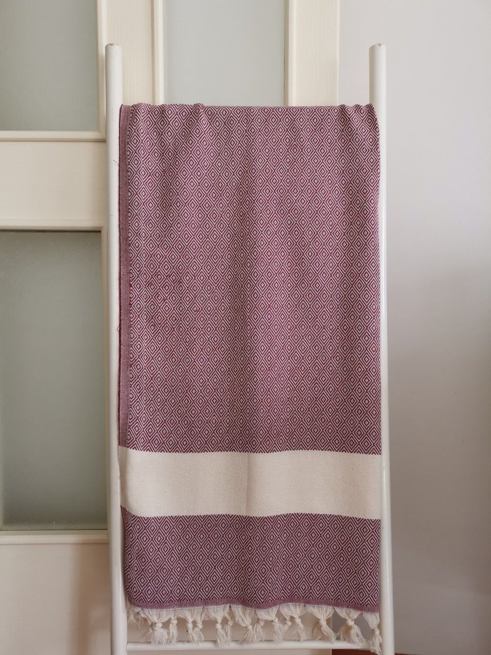 Peştemal, 100x180, Banyo Havlusu, Plaj Havlusu, Elmas Mürdüm