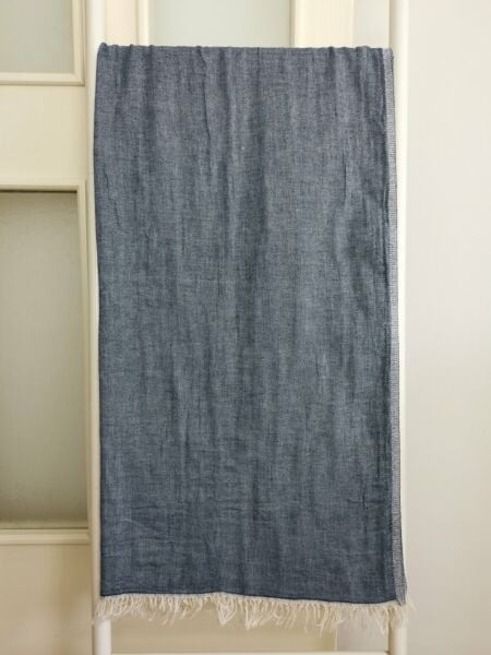 Peştemal, 100x180, Banyo Havlusu, Çift Katlı, Düz Denim/