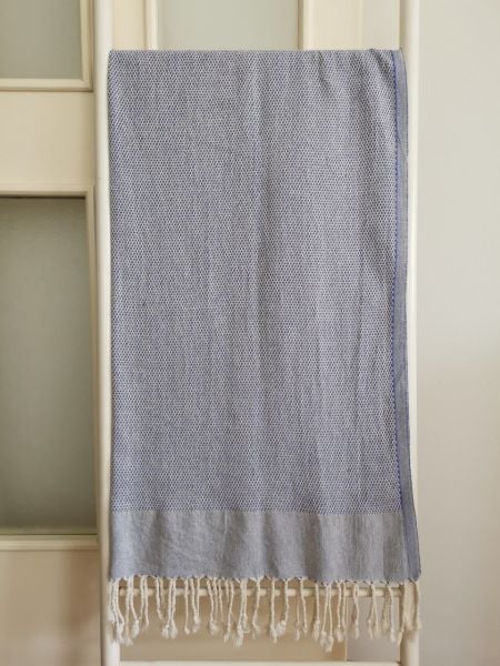 Peştemal, 90x180, Banyo Havlusu, Çift Yüz Petek Mavi