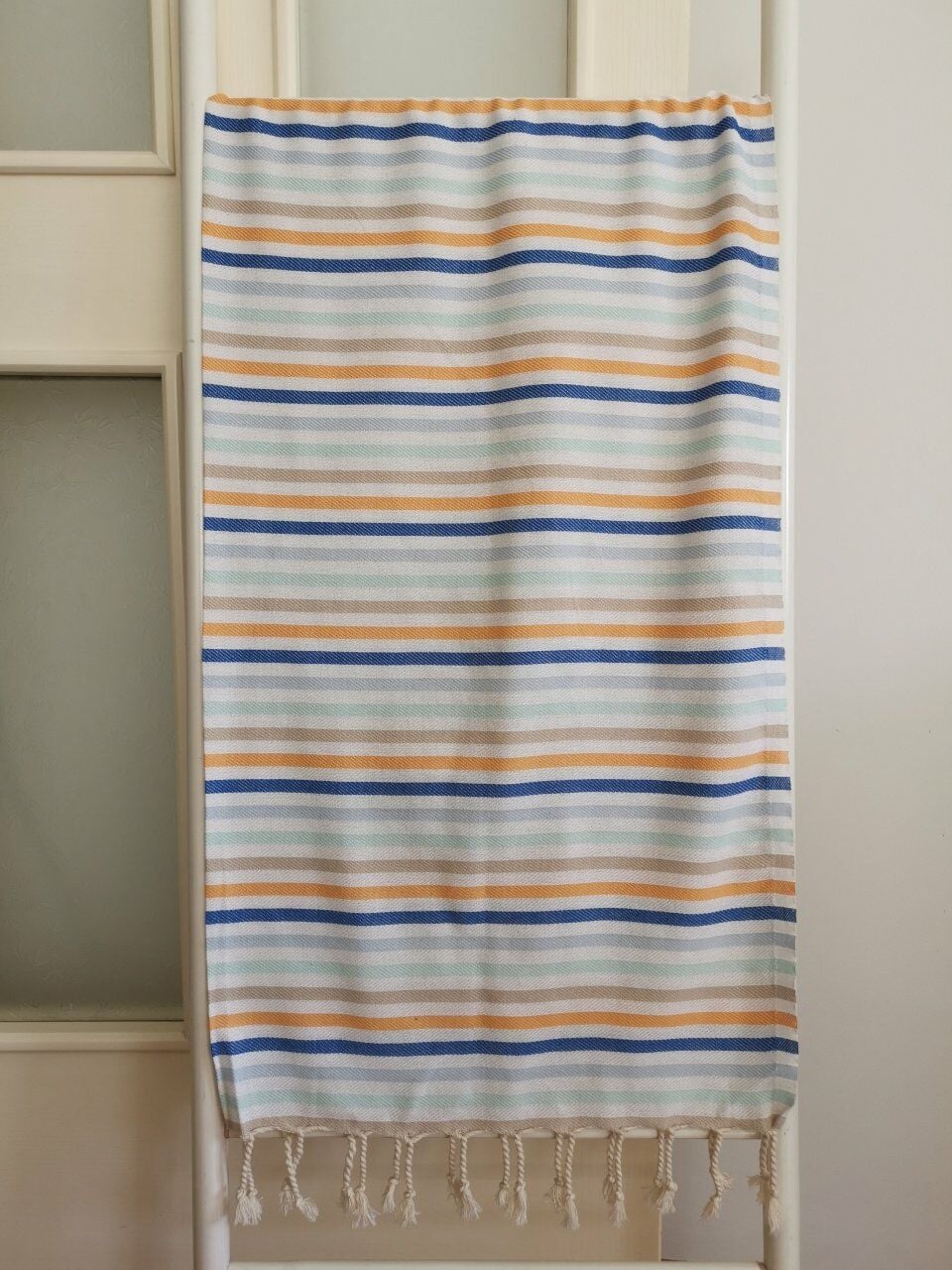 Peştemal, %100 Pamuk, 85x170, Plaj Havlusu, Zebra Rengarenk Mavi