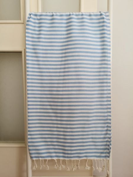 Peştemal, %100 Pamuk, 85x170, Plaj Havlusu, Zebra Buz Mavisi
