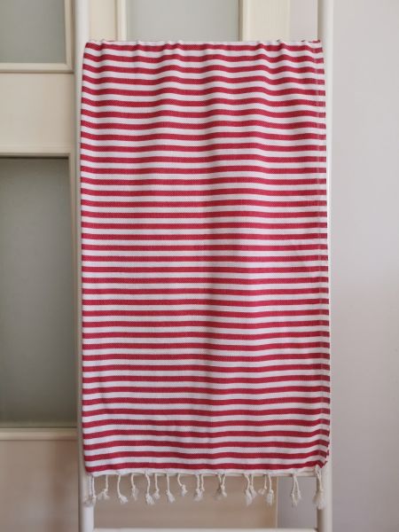 Peştemal, %100 Pamuk, 85x170, Plaj Havlusu, Zebra Kırmızı*