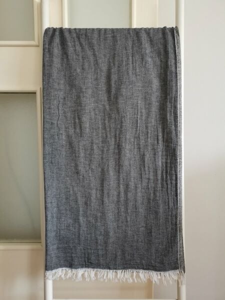 Peştemal, 100x180, Banyo Havlusu, Çift Katlı, Düz Antrasit
