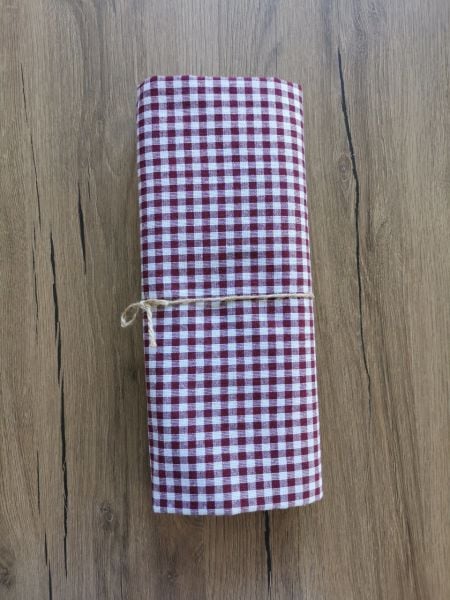 Masa Örtüsü, Kareli Bordo*