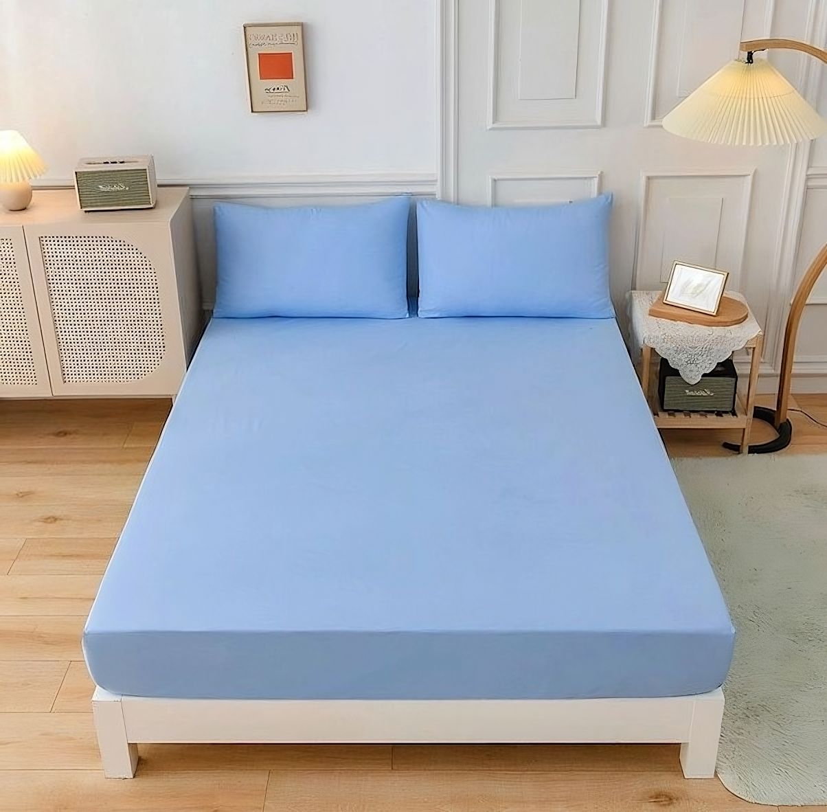 Nevresim Takımı, Polycotton, Mavi, 57 Tel