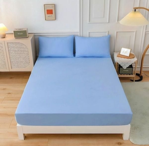 Nevresim Takımı, Polycotton, Mavi, 53 Tel
