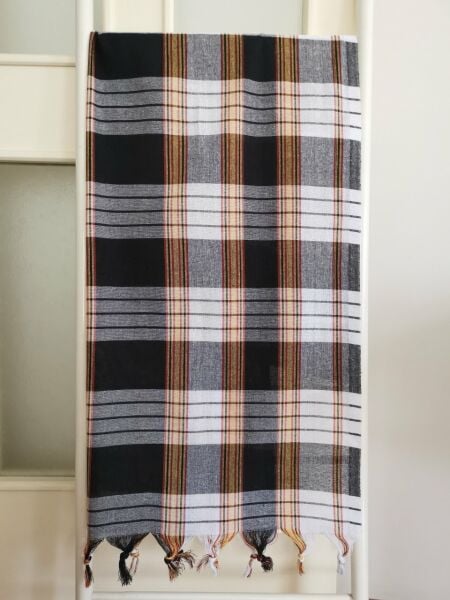 Hamam Peştemali, 80x180, 250 Gr. Siyah Beyaz, Klasik/