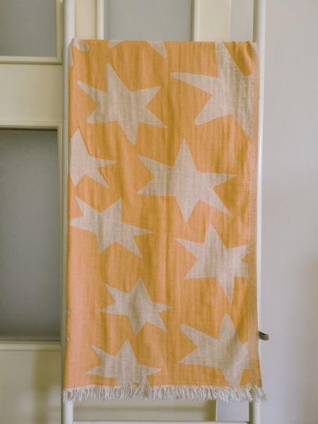 Peştemal, 100x180, Banyo Havlusu, Plaj Havlusu, Çift Katlı Yıldız Sarı/