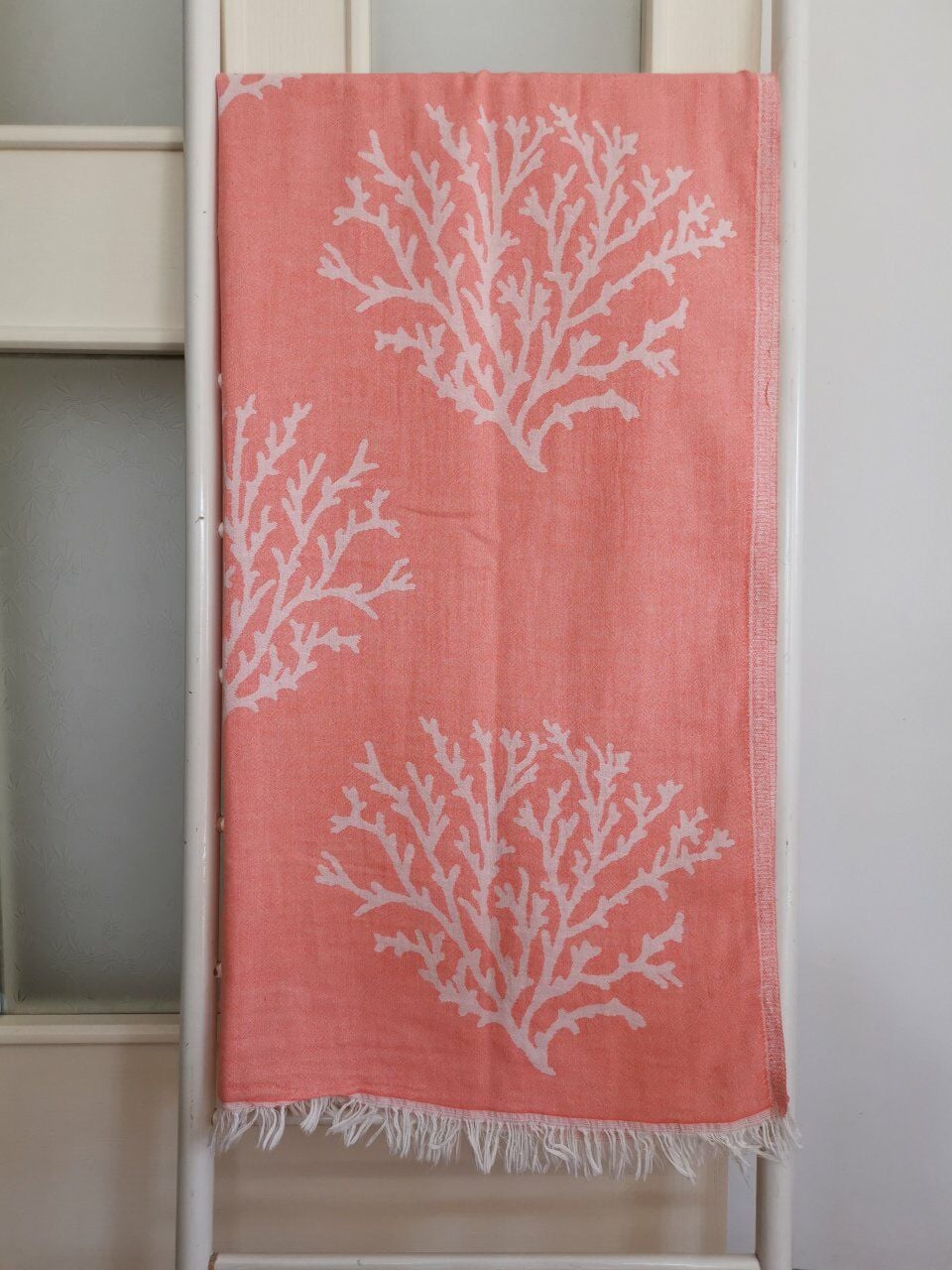 Peştemal, 100x180, Plaj Havlusu, Banyo Havlusu, Çift Katlı Resif Mercan/