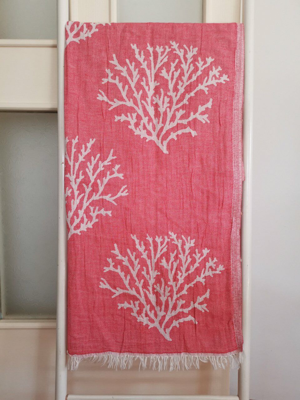 Peştemal, 100x180, Plaj Havlusu, Banyo Havlusu, Çift Katlı Resif Kırmızı