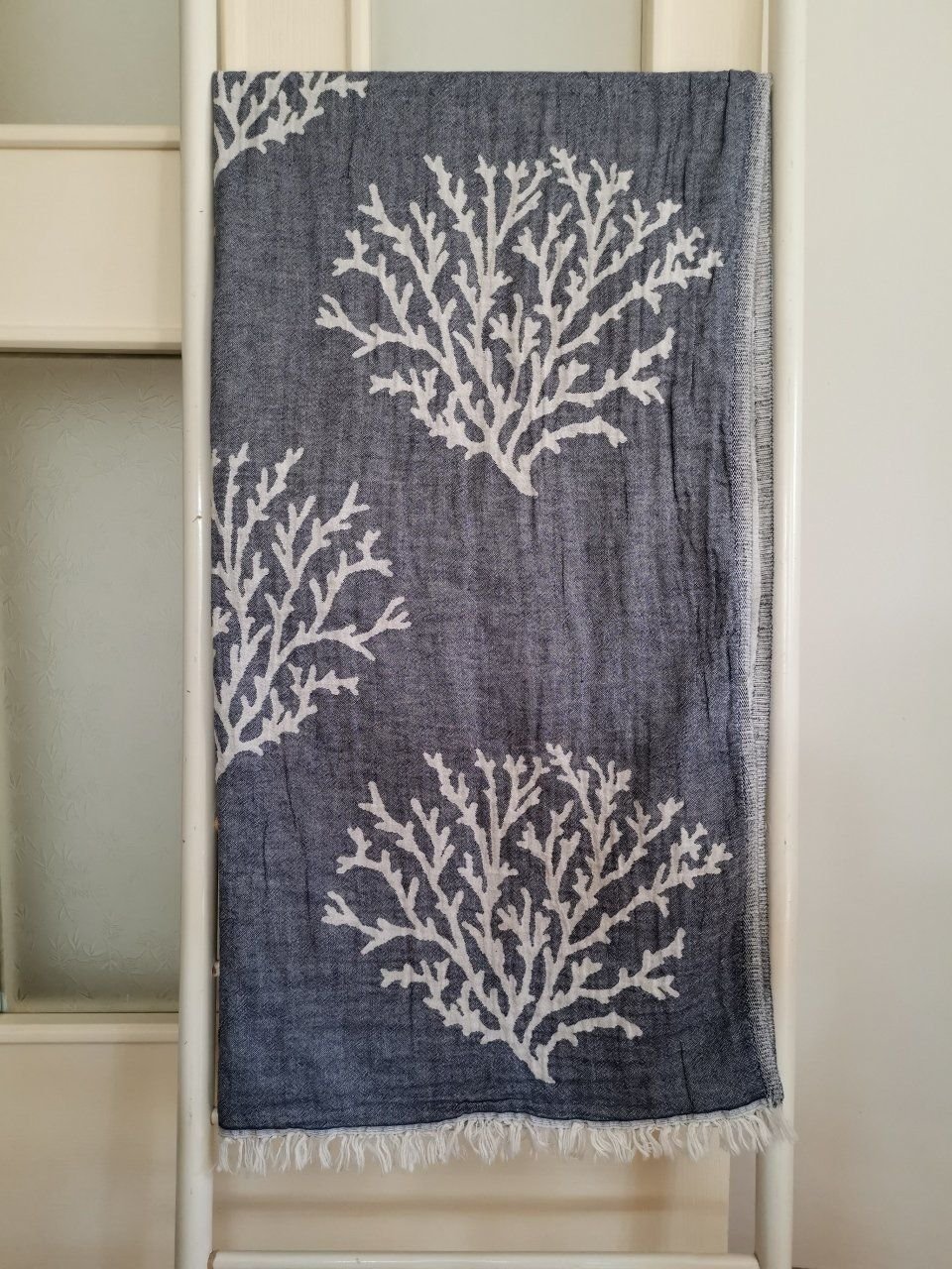 Peştemal, 100x180, Plaj Havlusu, Banyo Havlusu, Çift Katlı Resif Denim