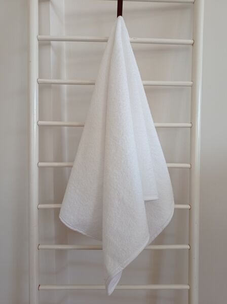 Banyo Havlusu, 90x150, 580 Gr, Pamuk, Otel Havlusu, Hamam Havlusu, Beyaz*