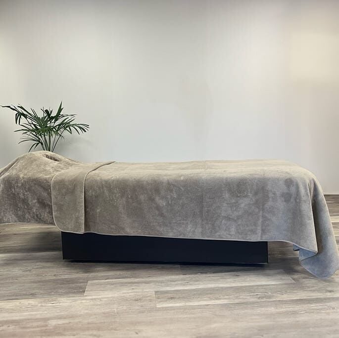 Sedye Havlusu, 150x220, Pamuklu, Delikli, Masaj Yatağı Havlusu, Vizon Renk