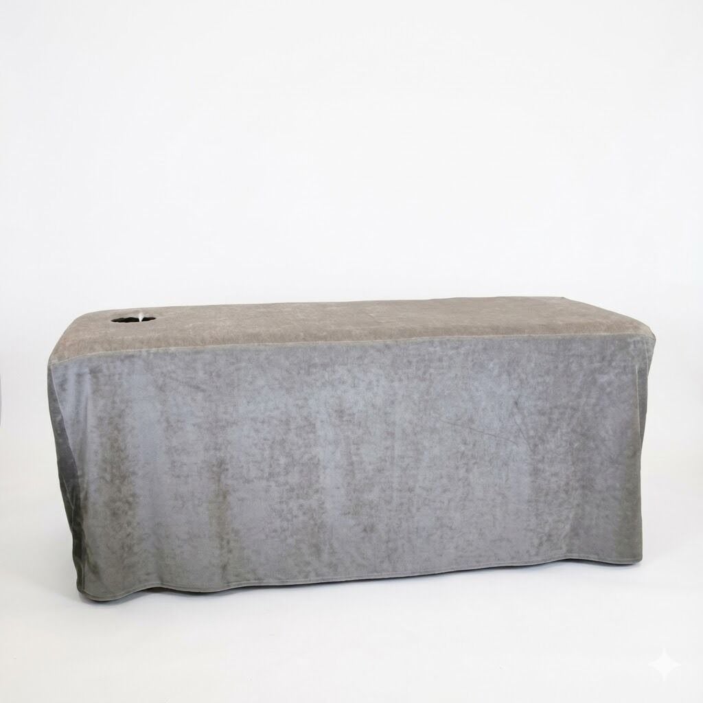Sedye Havlusu, 70x200+70 cm, Pamuklu, Delikli, Masaj Yatağı Havlusu,