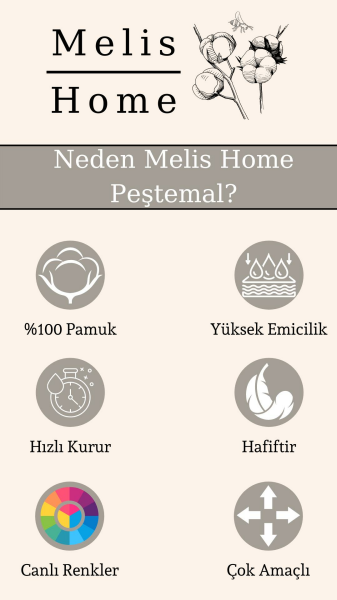 Sultan Peştemal, 100x180, Sarı