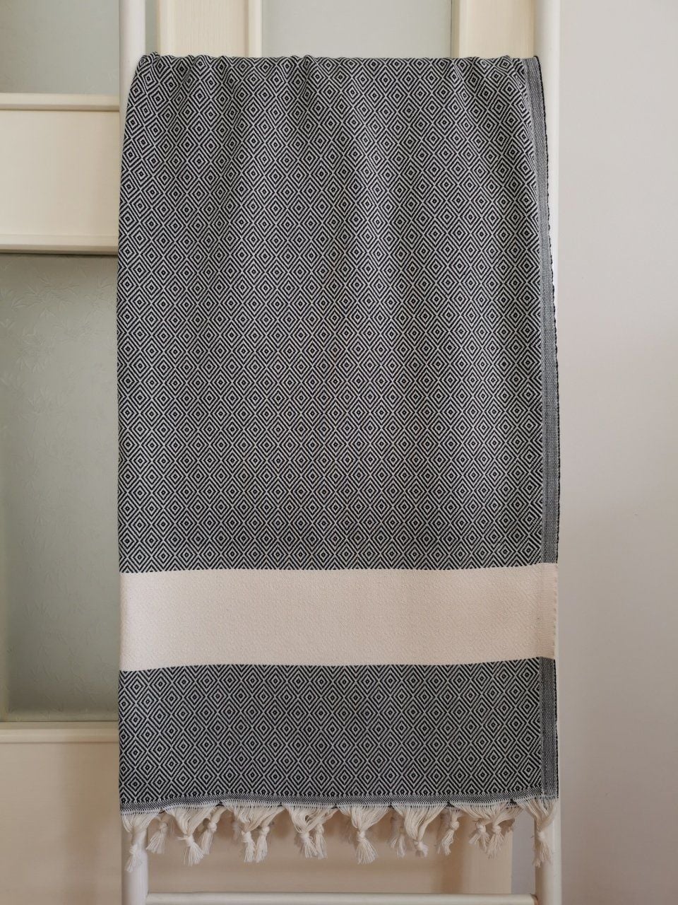 Siyah Peştemal, 100x180, Elmas, Banyo Havlusu, Plaj Havlusu