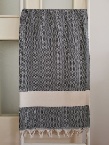 Siyah Peştemal, 100x180, Elmas, Banyo Havlusu, Plaj Havlusu/