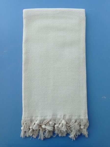 Beyaz Peştemal, 100x180, Naturel, Kapadokya, Hasır-