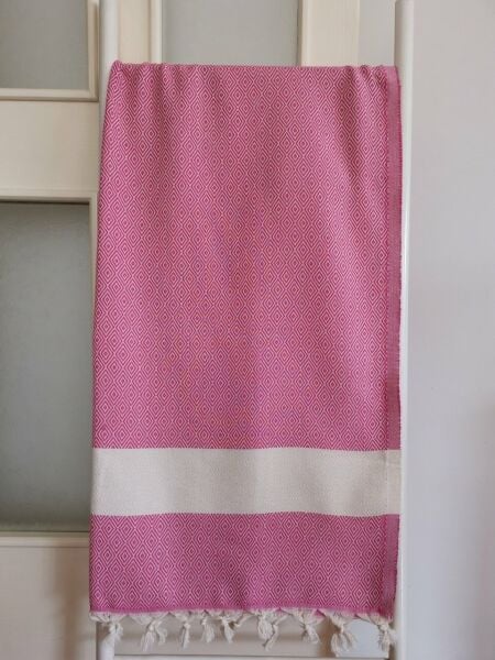 Peştemal, 100x180, Elmas Pembe, Banyo Havlusu, Plaj Havlusu