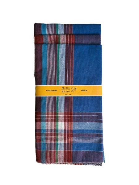 Renkli Mendil, 12 Adet, %100 Pamuk, 39x39 cm.*