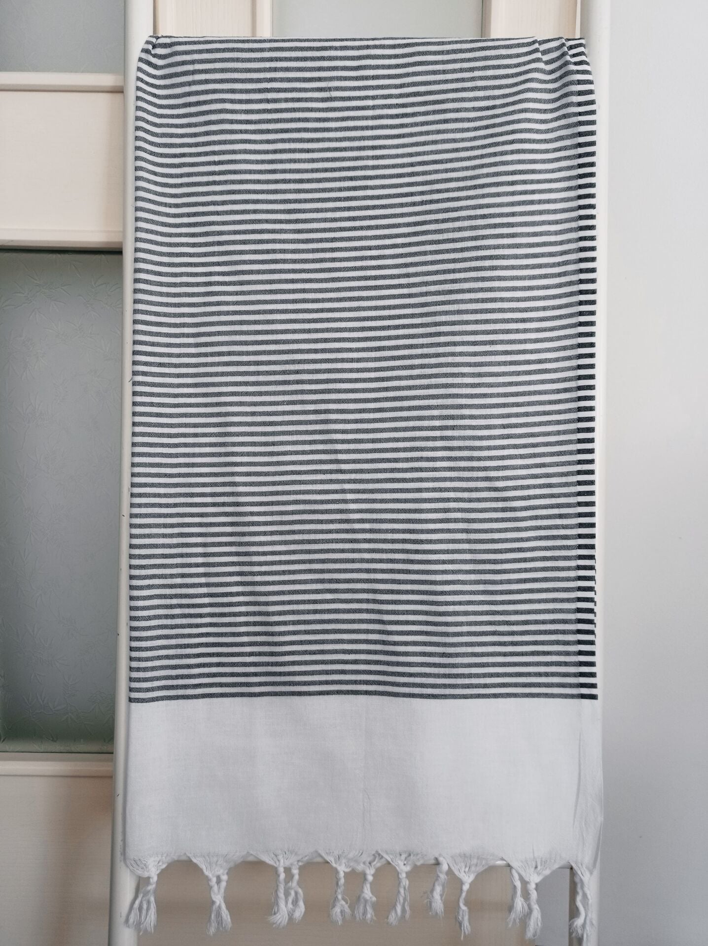 Peştemal, İnce Çizgili, 95x180, Siyah