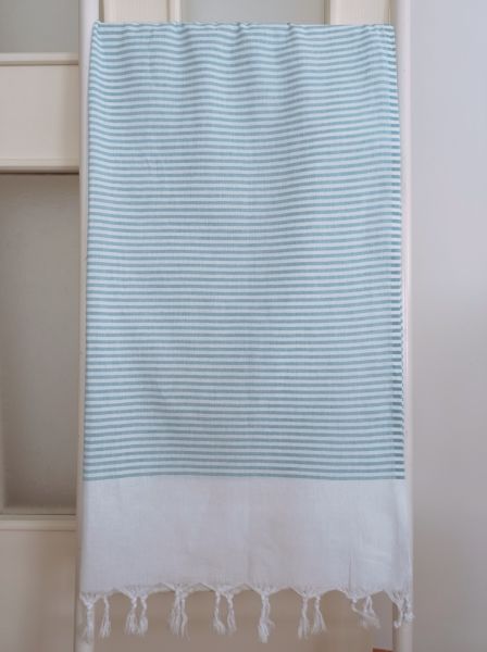 Peştemal, İnce Çizgili, 95x180, Turkuaz