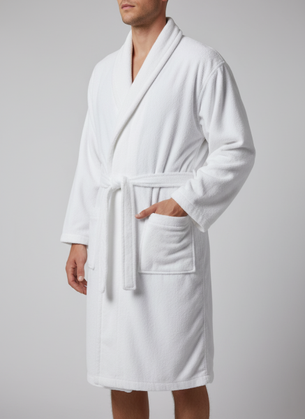 Beyaz Bornoz, Havlu Bornoz, Şal Yaka/