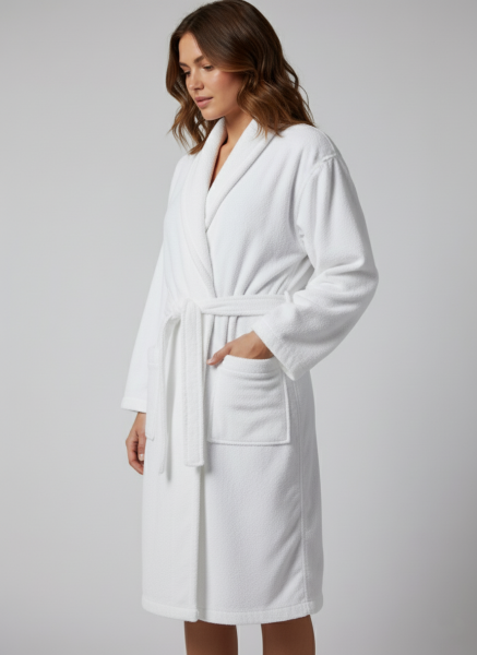 Beyaz Bornoz, Havlu Bornoz, Şal Yaka/