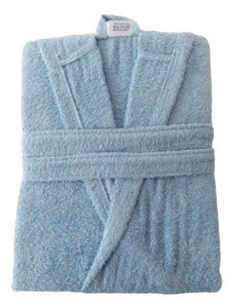 Bornoz, Havlu Bornoz, Şal Yaka, Mavi/