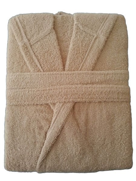 Bornoz, Havlu Bornoz, Şal Yaka, Sütlü Kahve, Bej/