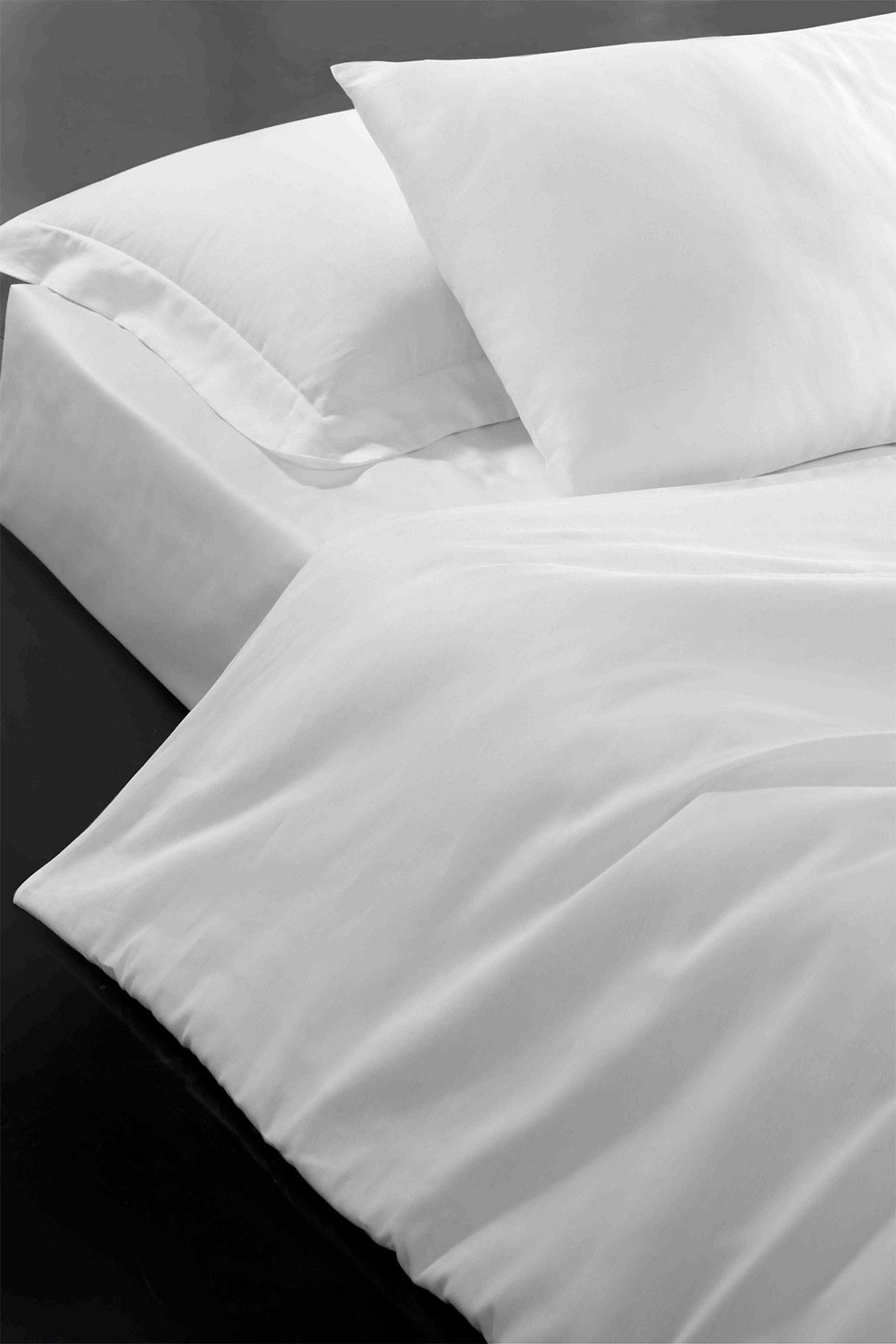 Nevresim Takımı, Polycotton, Beyaz, 58 Tel