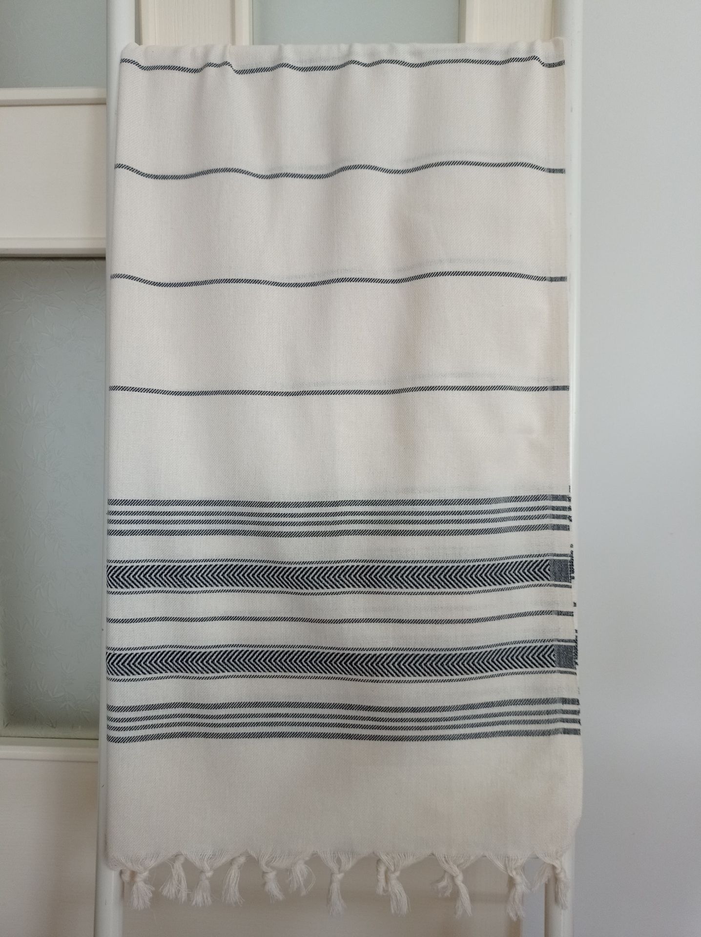 Peştemal, Plaj Havlusu, 100x180, Naturel Siyah