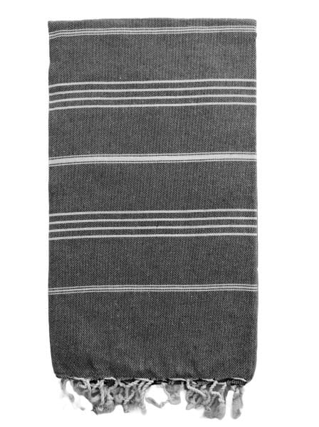 Sultan Peştemal, 100x180, Siyah Peştemal, Yıkanmış