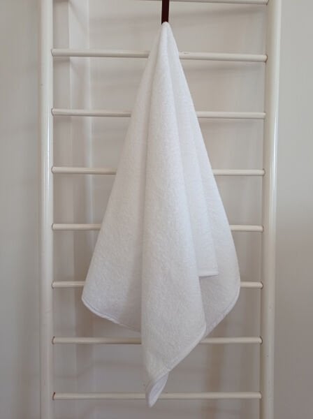 Banyo Havlusu, 90x150, 600 Gr., Pamuk, Otel Havlusu, Beyaz/