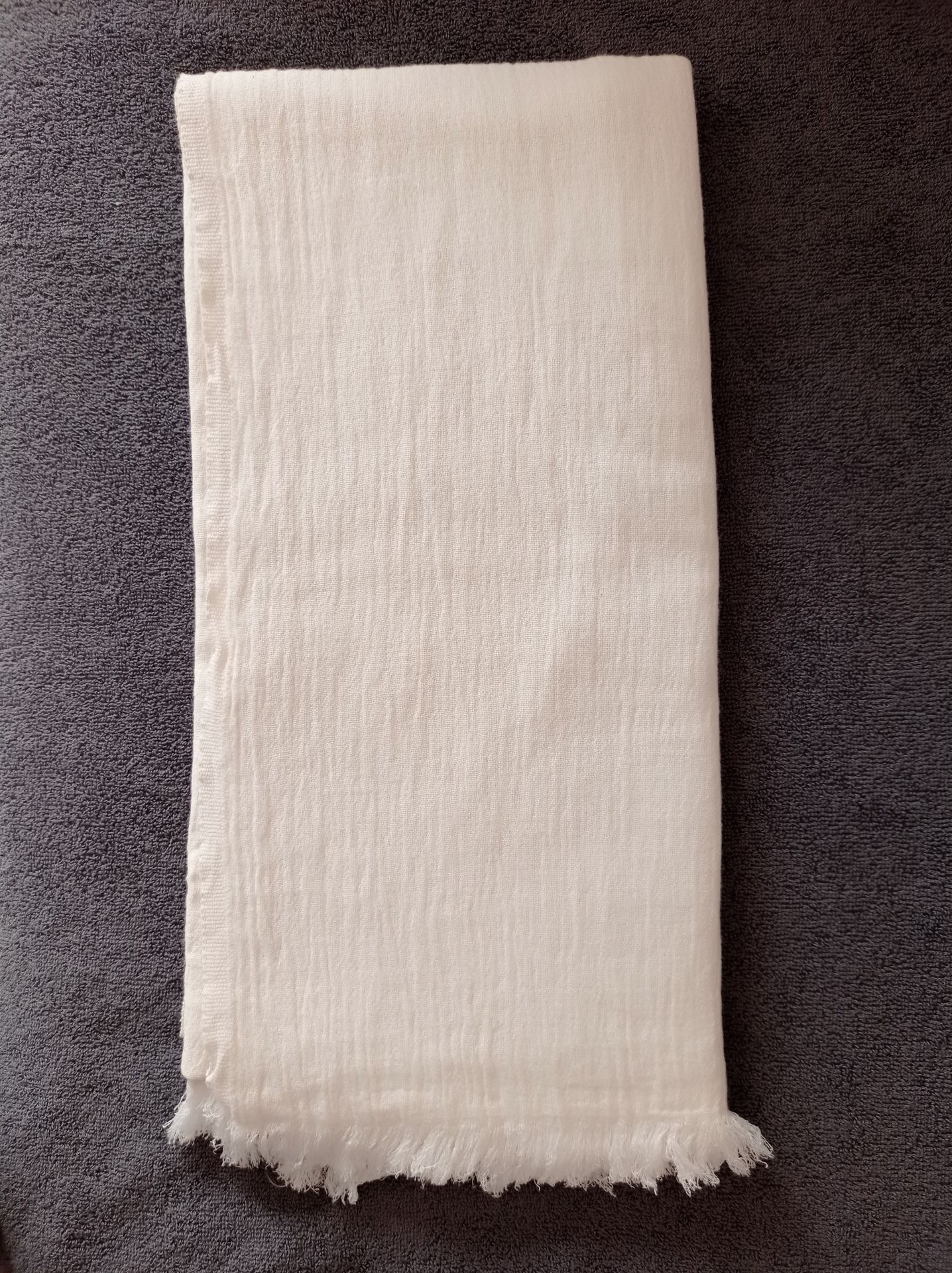 Müslin Peştemal, Natürel Beyaz, 90x180