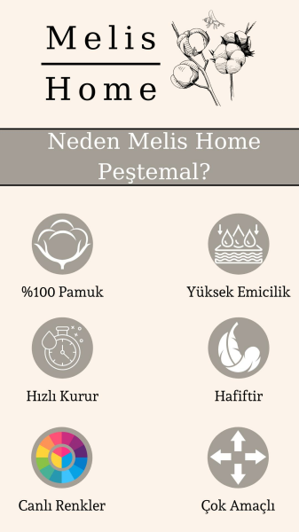 Sultan Peştemal, 100x180, Siyah Çizgili, Yıkanmış